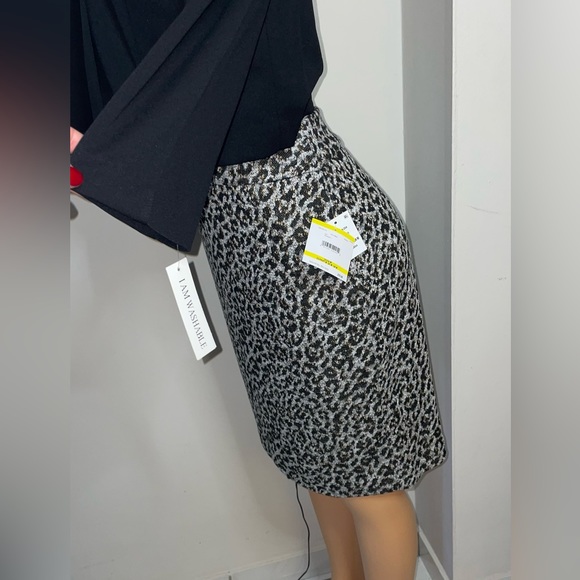 KASPER ANIMAL PRINT SKIRT SIZE M - Picture 3 of 9